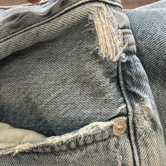 AGOLDE Jamie Jeans Distressed Sz 28 Button Fly Organic Cotton A045-1139‎ - Picture 10 of 15